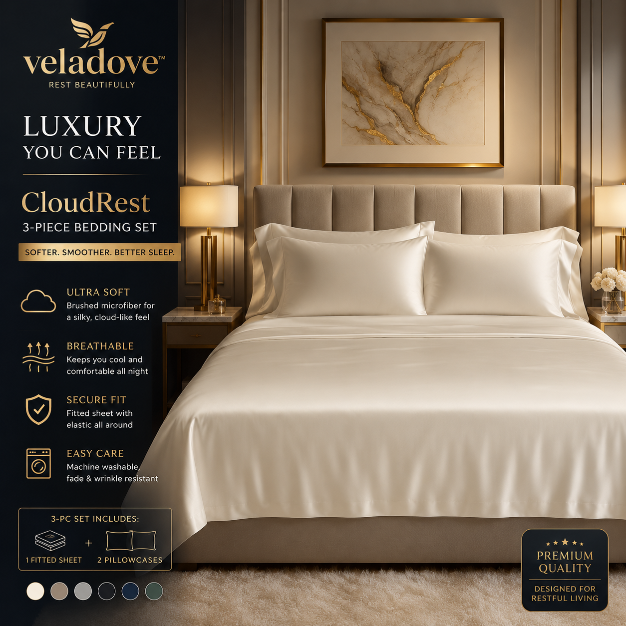 Veladove™ CloudRest 3-Piece Bedding Set